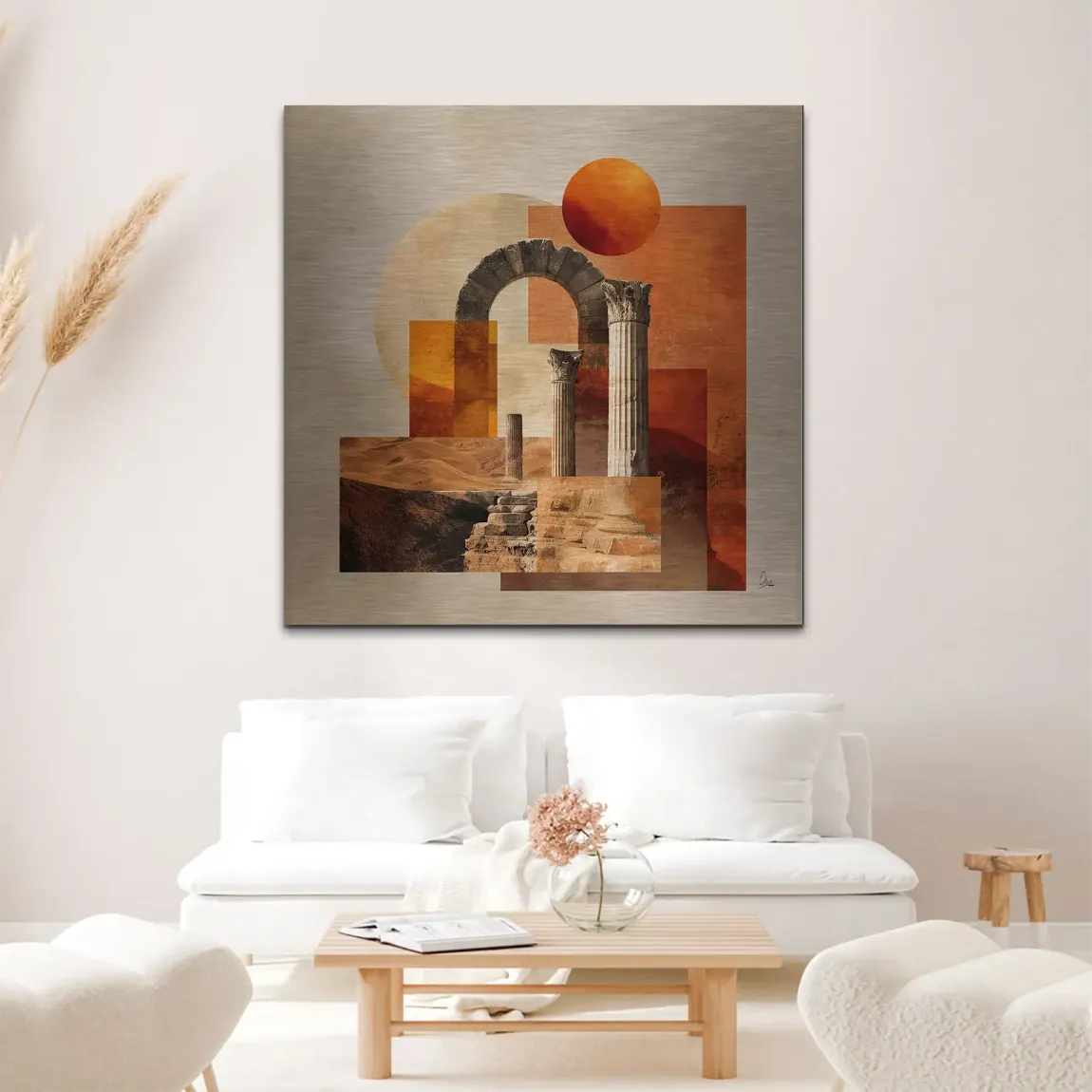 Rom Abstrakt Alu Gebürstet Bild