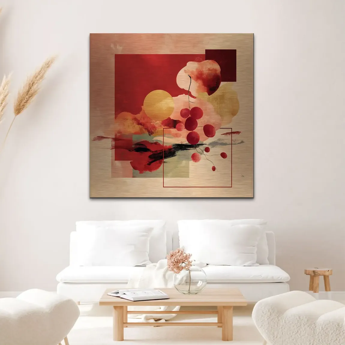 Scarlet Bloom Alu Gebürstet Bild