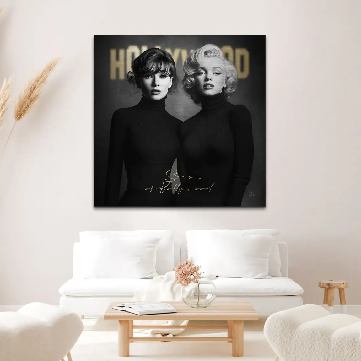 Audrey & Marilyn Hollywood Alu Gebürstet Bild