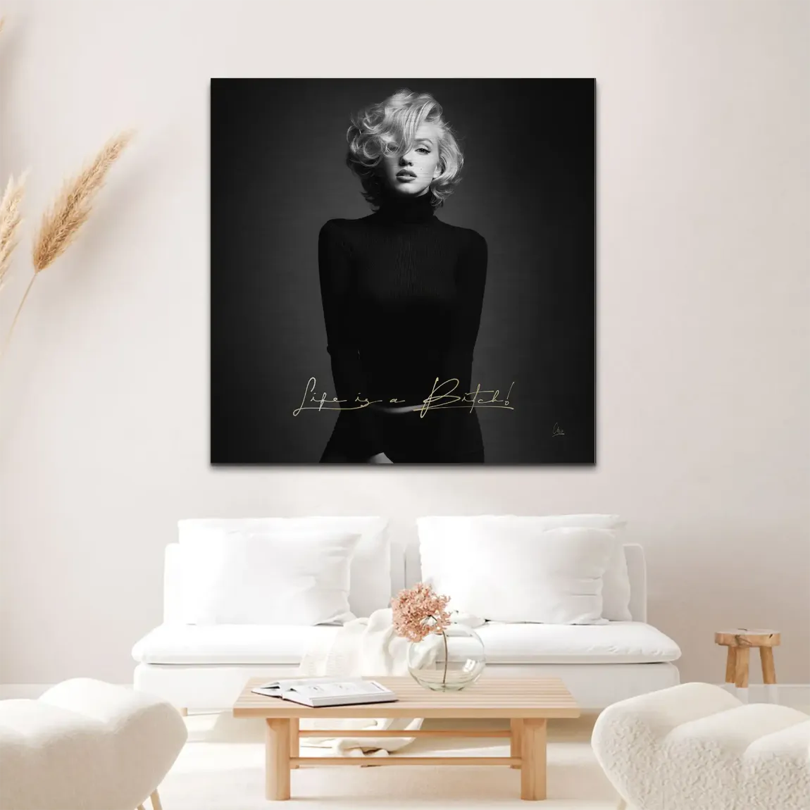 Monroe Life is a Bitch Alu Gebürstet Bild