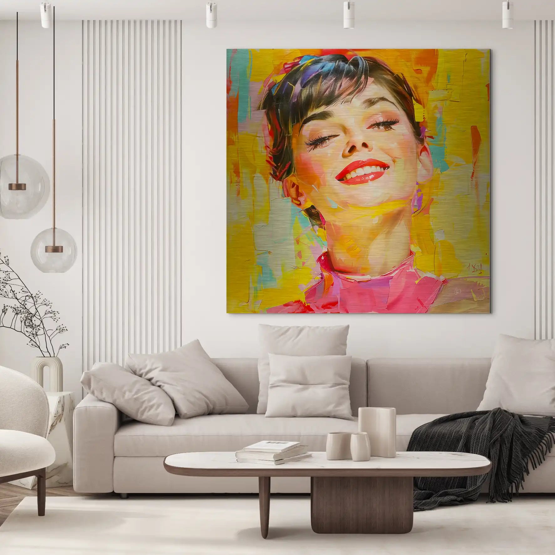 Audrey Modern Art Style Alu Gebürstet INGALERIE