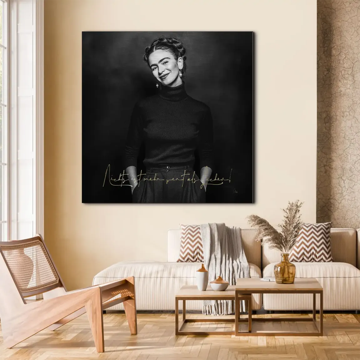 Frida Kahlos Lachen Alu Gebürstet Bild