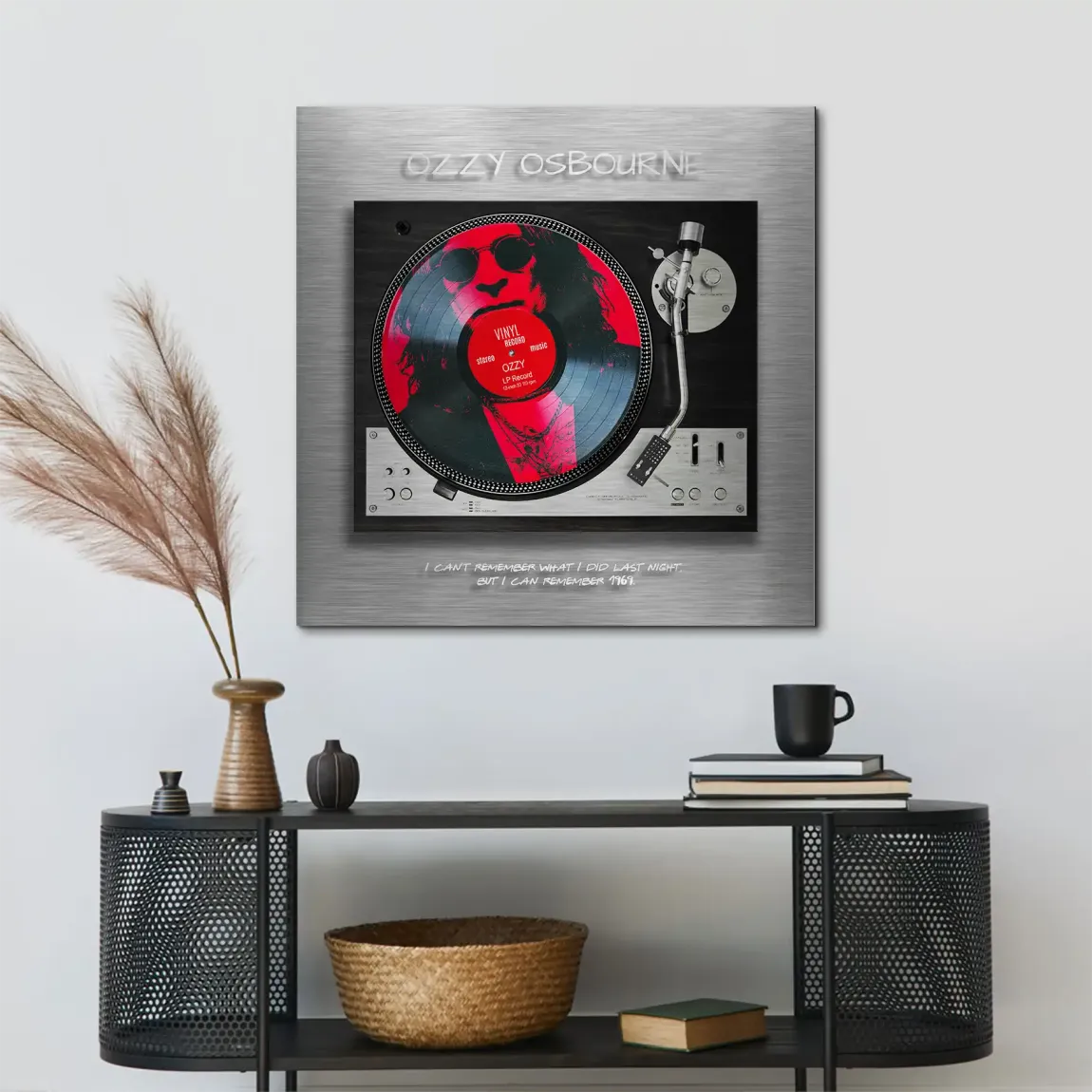 Memory Ozzy Osbourne Alu Gebürstet Bild - INGALERIE | Dein Onlineshop für moderne Wandbilder