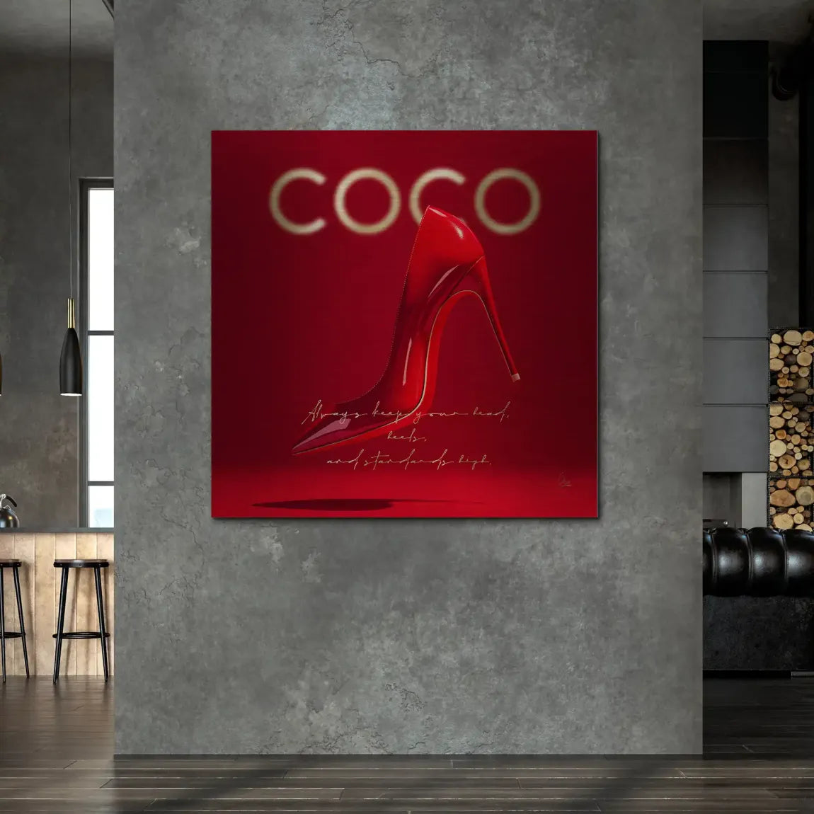 Red Coco Heels Alu Gebürstet Bild
