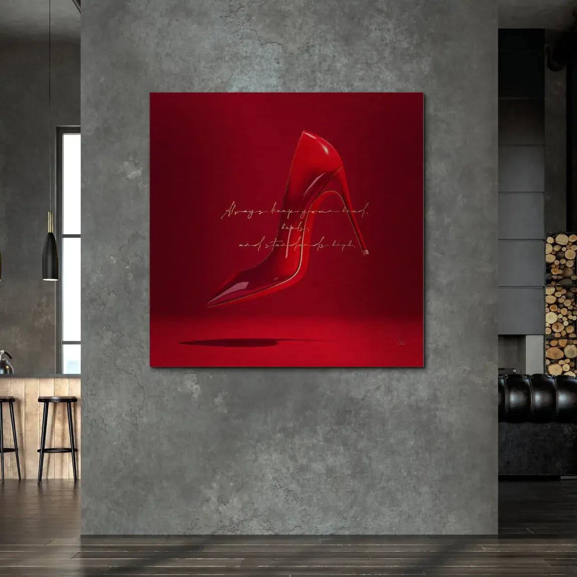 Red Heels Alu Gebürstet Bild