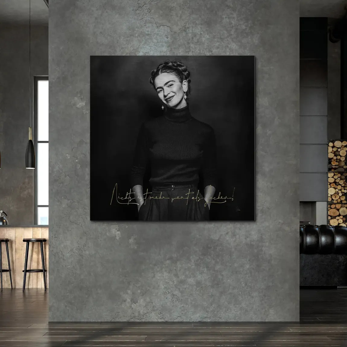 Frida Kahlos Lachen Alu Gebürstet Bild