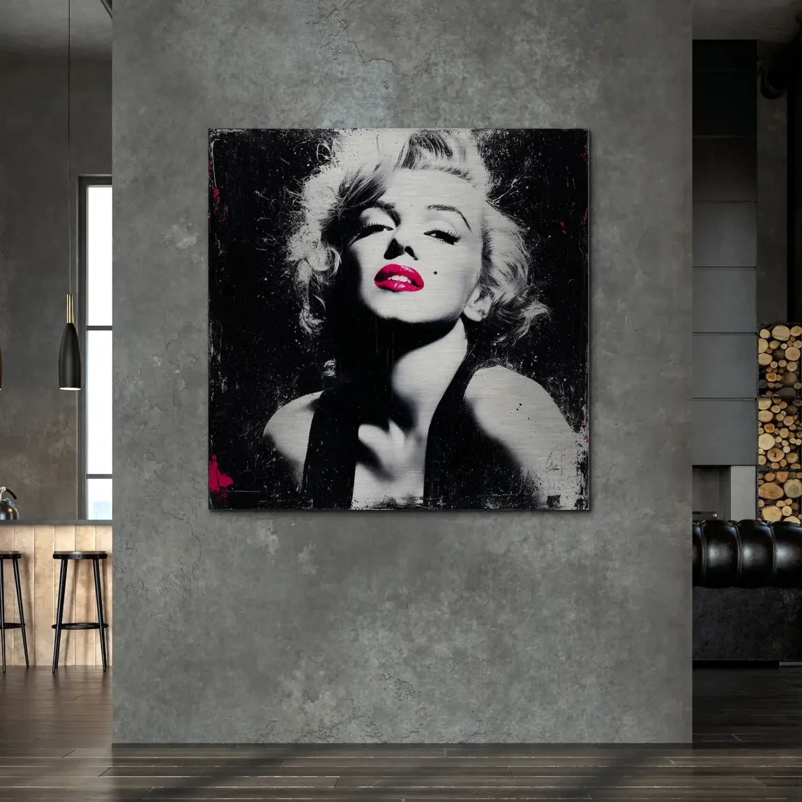 Monroe Noir Art Alu Gebürstet Bild