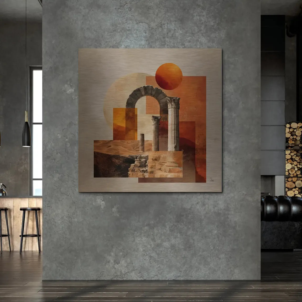 Rom Abstrakt Alu Gebürstet Bild