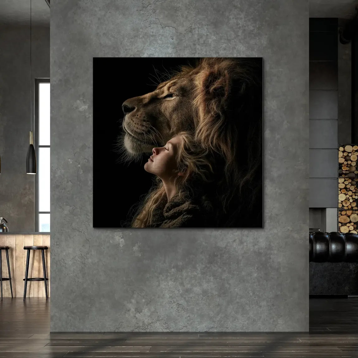 Soul Connection Löwe Alu Gebürstet Bild