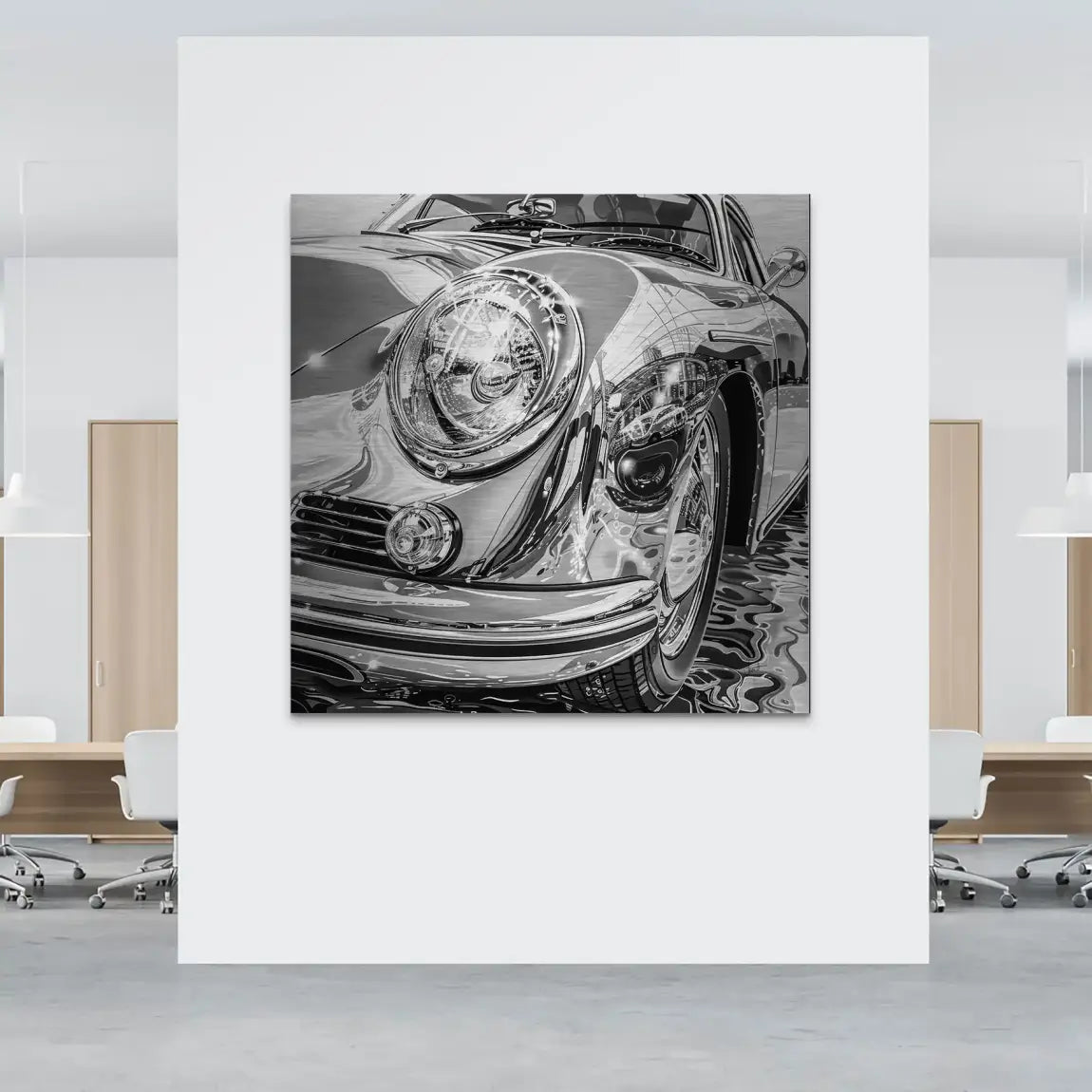 Porsche 356 Abstrakt Nr.3 Alu Gebürstet INGALERIE