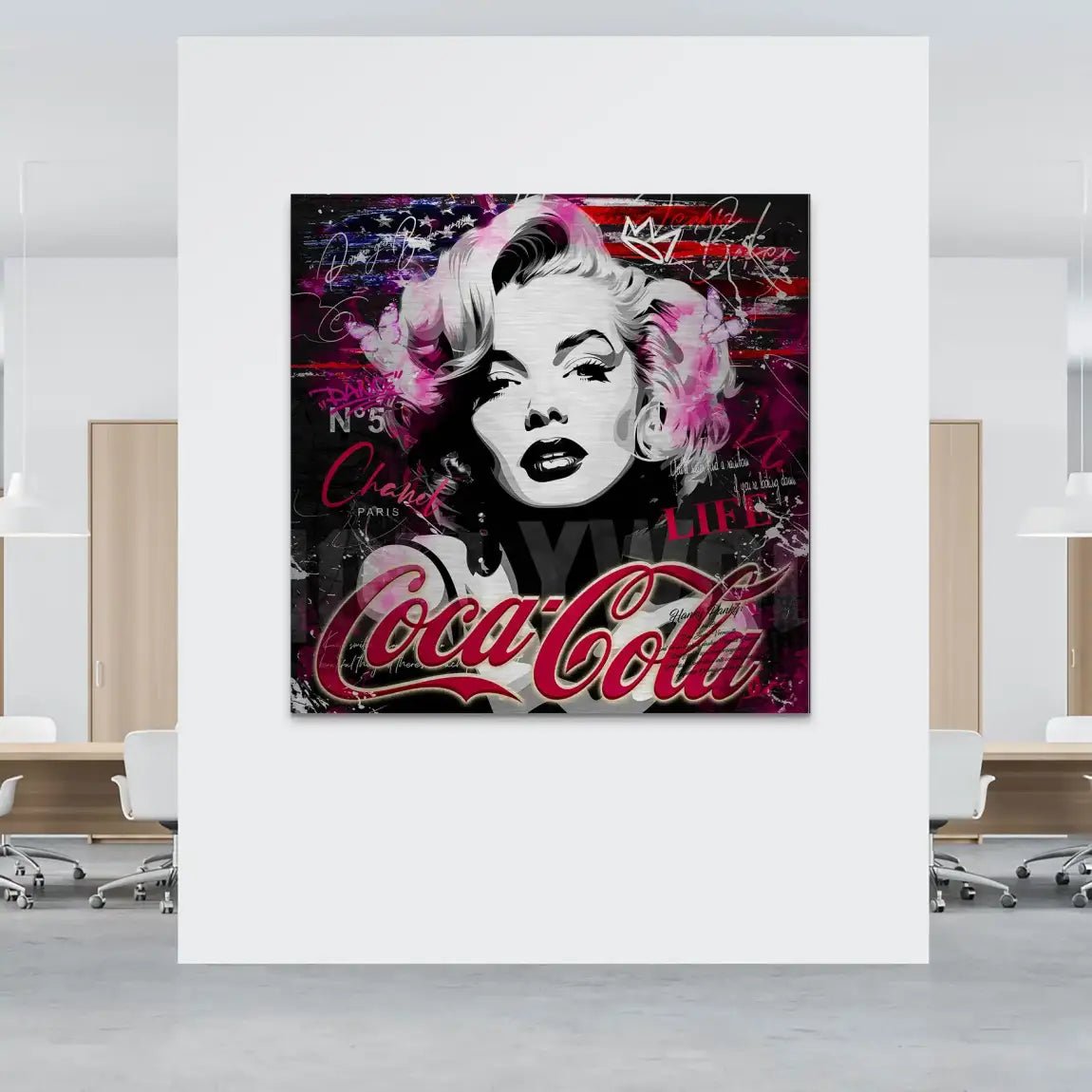 Marilyn Monroe Coke Alu Gebürstet Bild INGALERIE