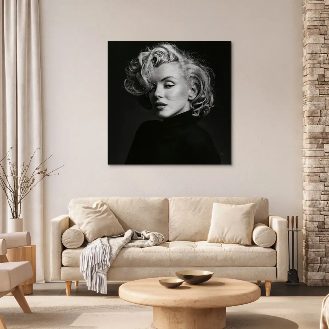 Marilyn Elegance Aluminiumbild gebürstet