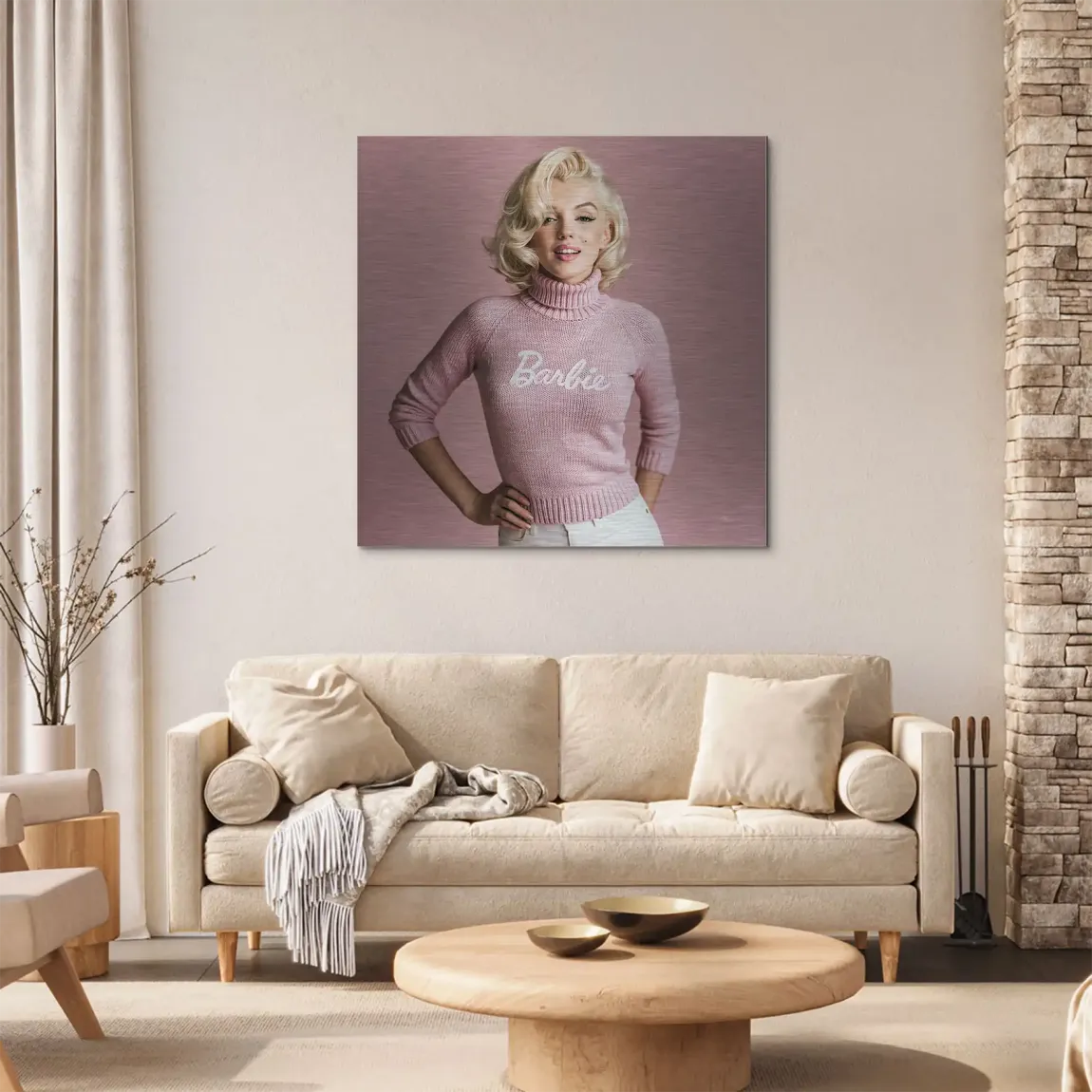 Marilyn Monroe Barbie Aluminiumbild gebürstet