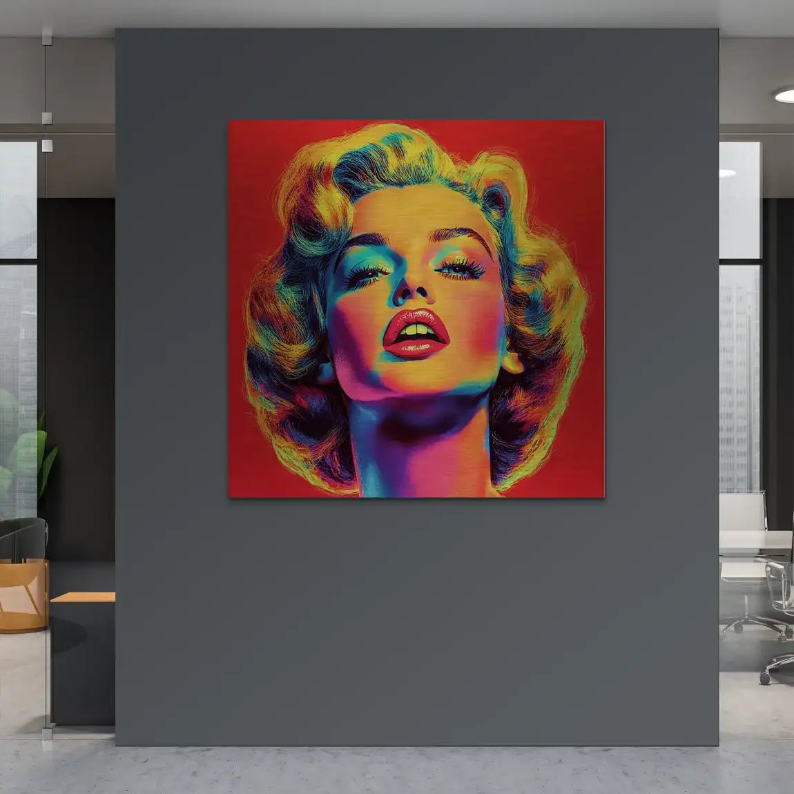 Marilyn Monroe Pop Art Style Alu Gebürstet INGALERIE