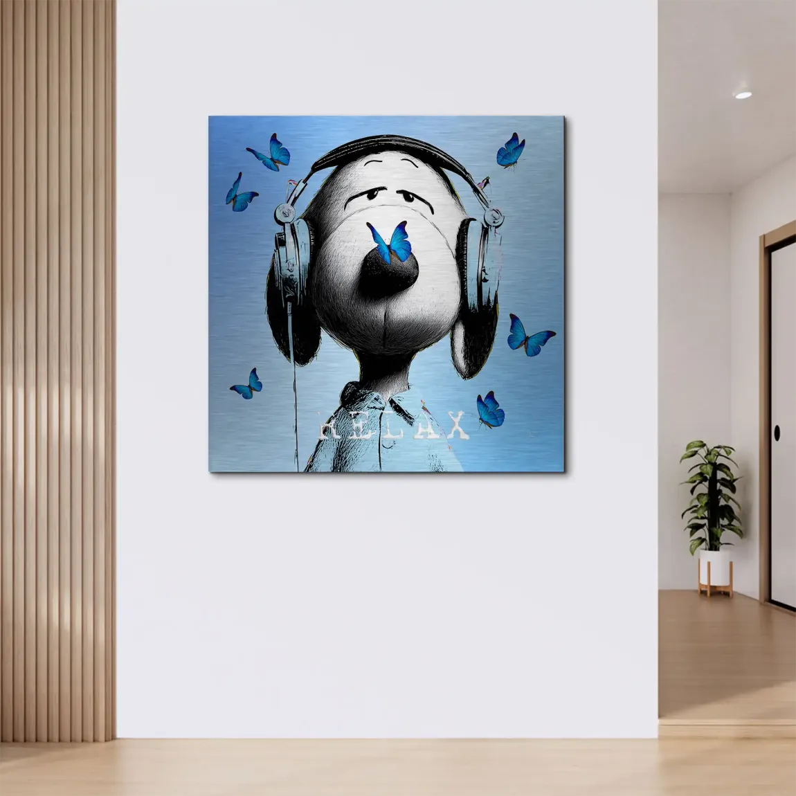 Snoopy Relax Aluminiumbild gebürstet