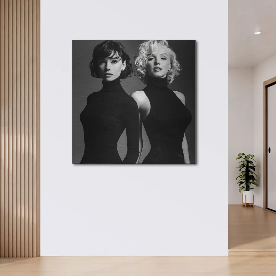 Audrey & Marilyn Aluminiumbild gebürstet