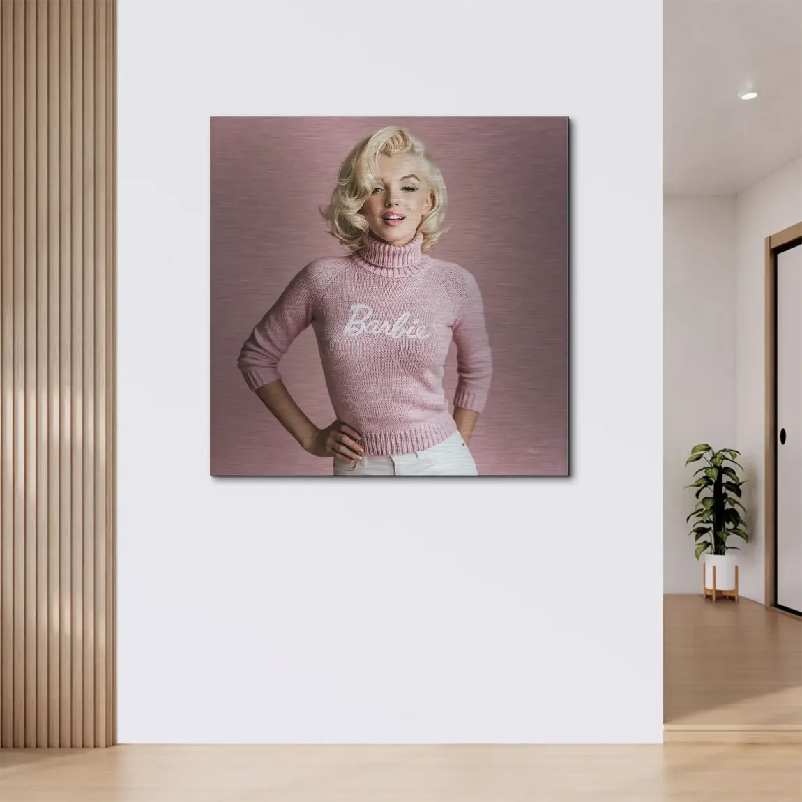 Marilyn Monroe Barbie Aluminiumbild gebürstet