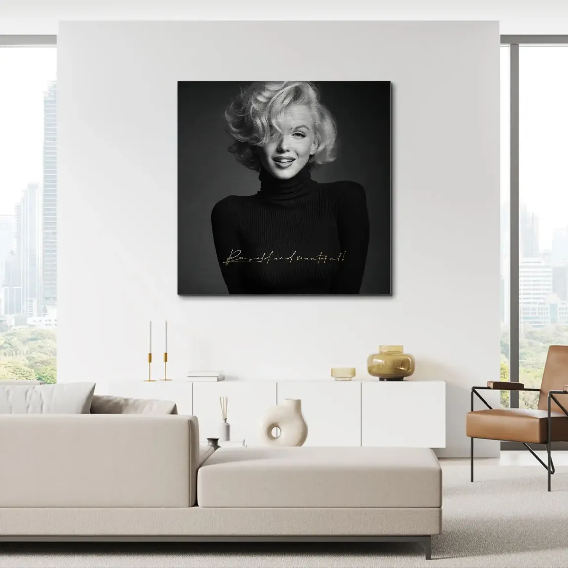Marilyn Monroe Be Wild Aluminiumbild gebürstet