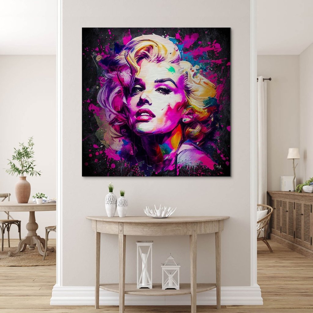 Marilyn Monroe Abstrakt Color Alu Gebürstet Bild INGALERIE