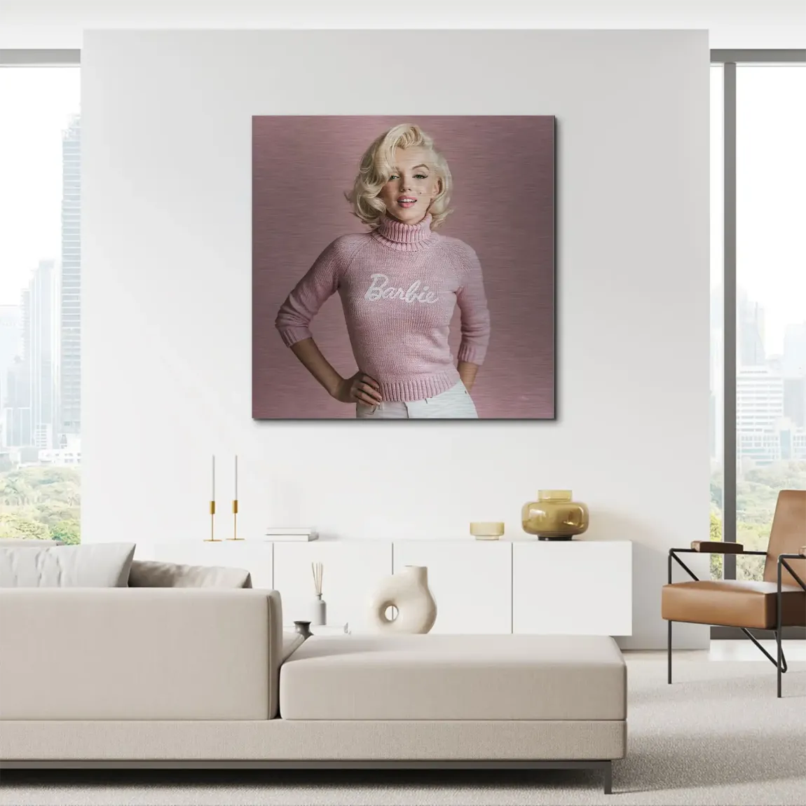 Marilyn Monroe Barbie Aluminiumbild gebürstet