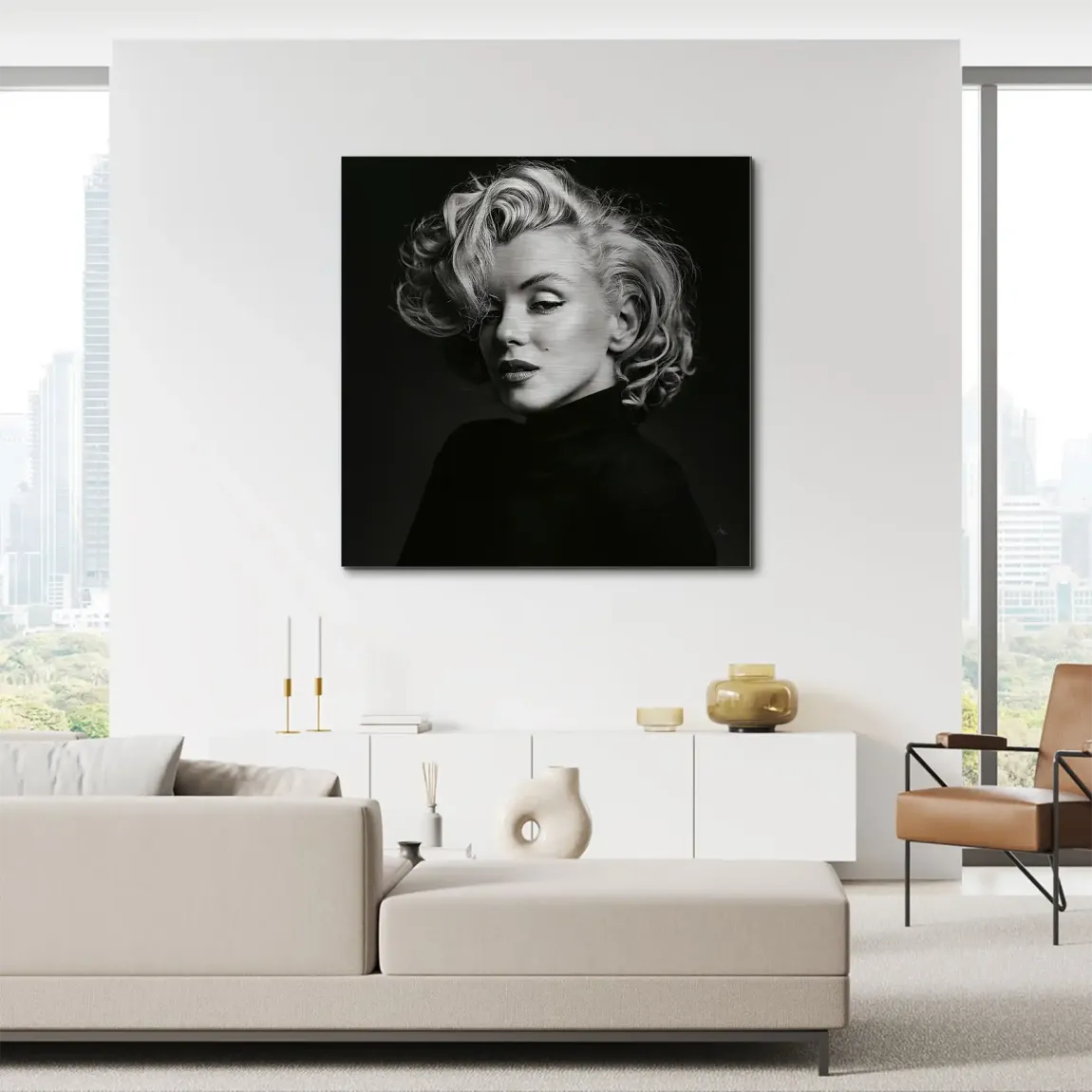 Marilyn Elegance Aluminiumbild gebürstet