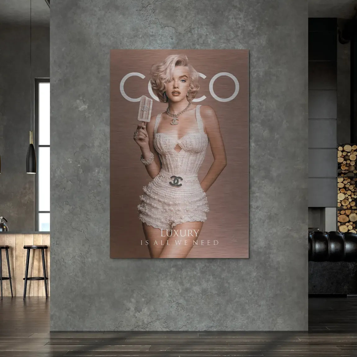 Coco Elegance Alu Dibond Bild gebürstet