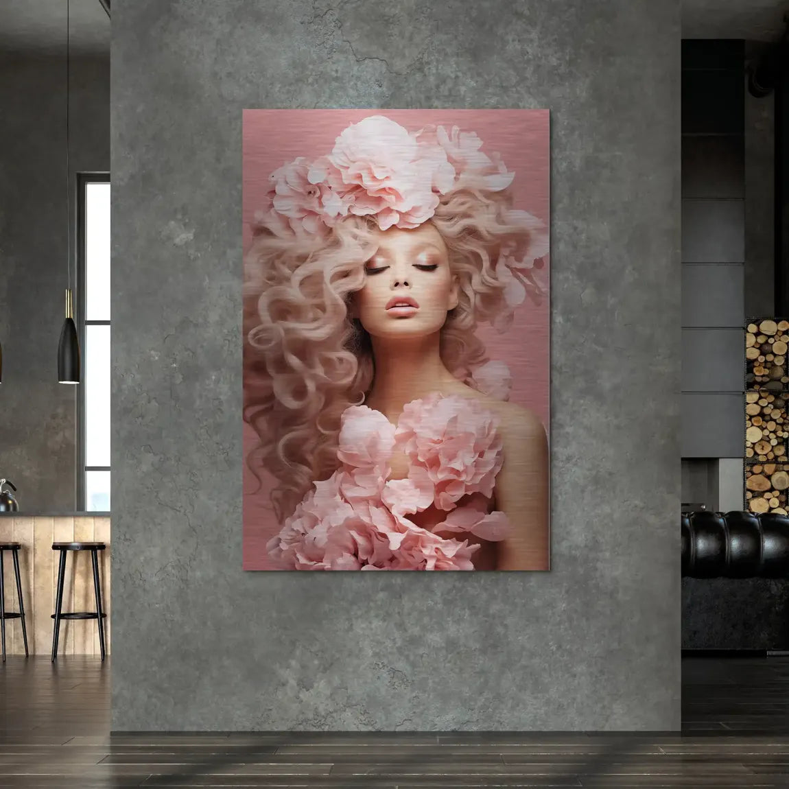 Rose Couture Alu Dibond Bild gebürstet