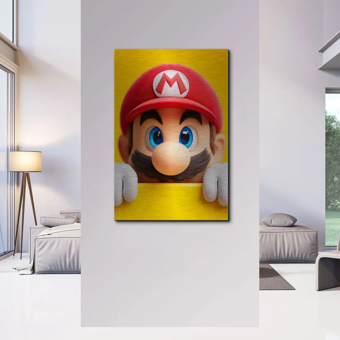 Mario Ikone Alu Dibond Bild gebürstet