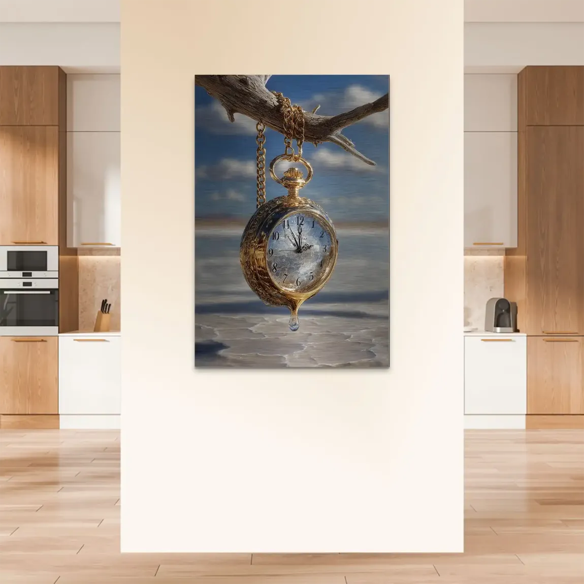 Dali Time Alu Dibond Bild gebürstet