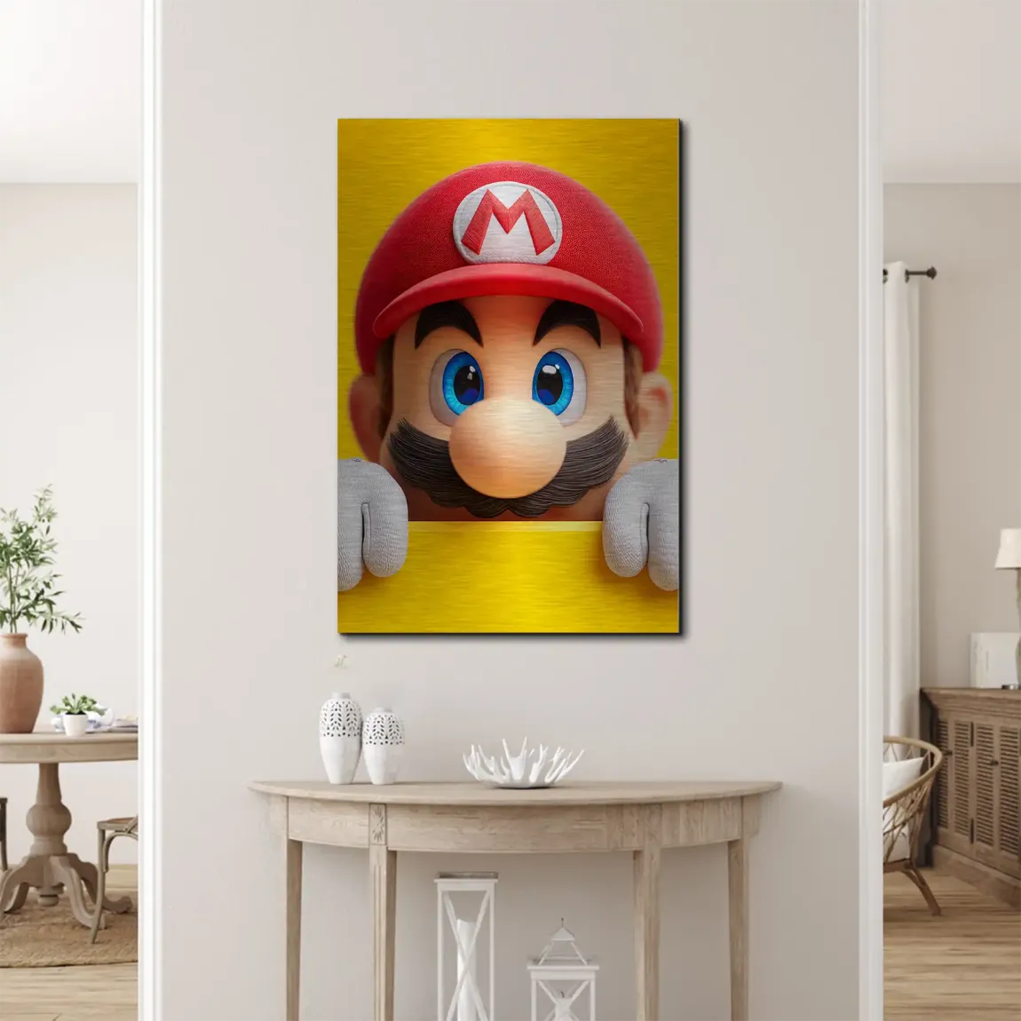 Mario Ikone Alu Dibond Bild gebürstet