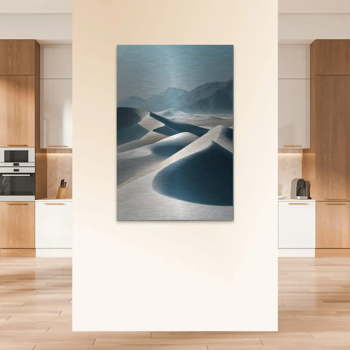 Zeit aus Sand Alu Dibond Bild gebürstet