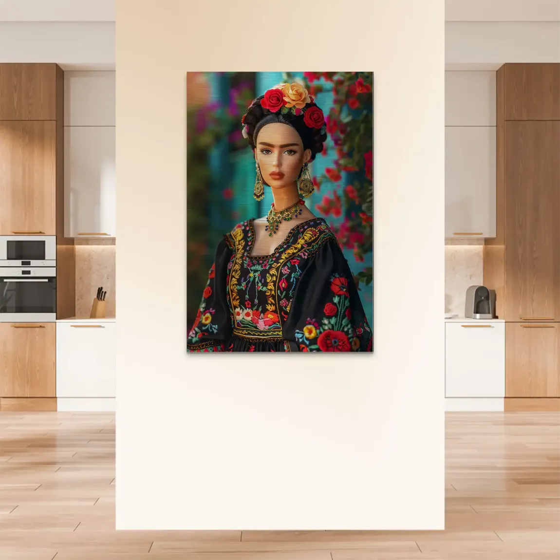 Frida Barbie Alu Dibond Bild gebürstet
