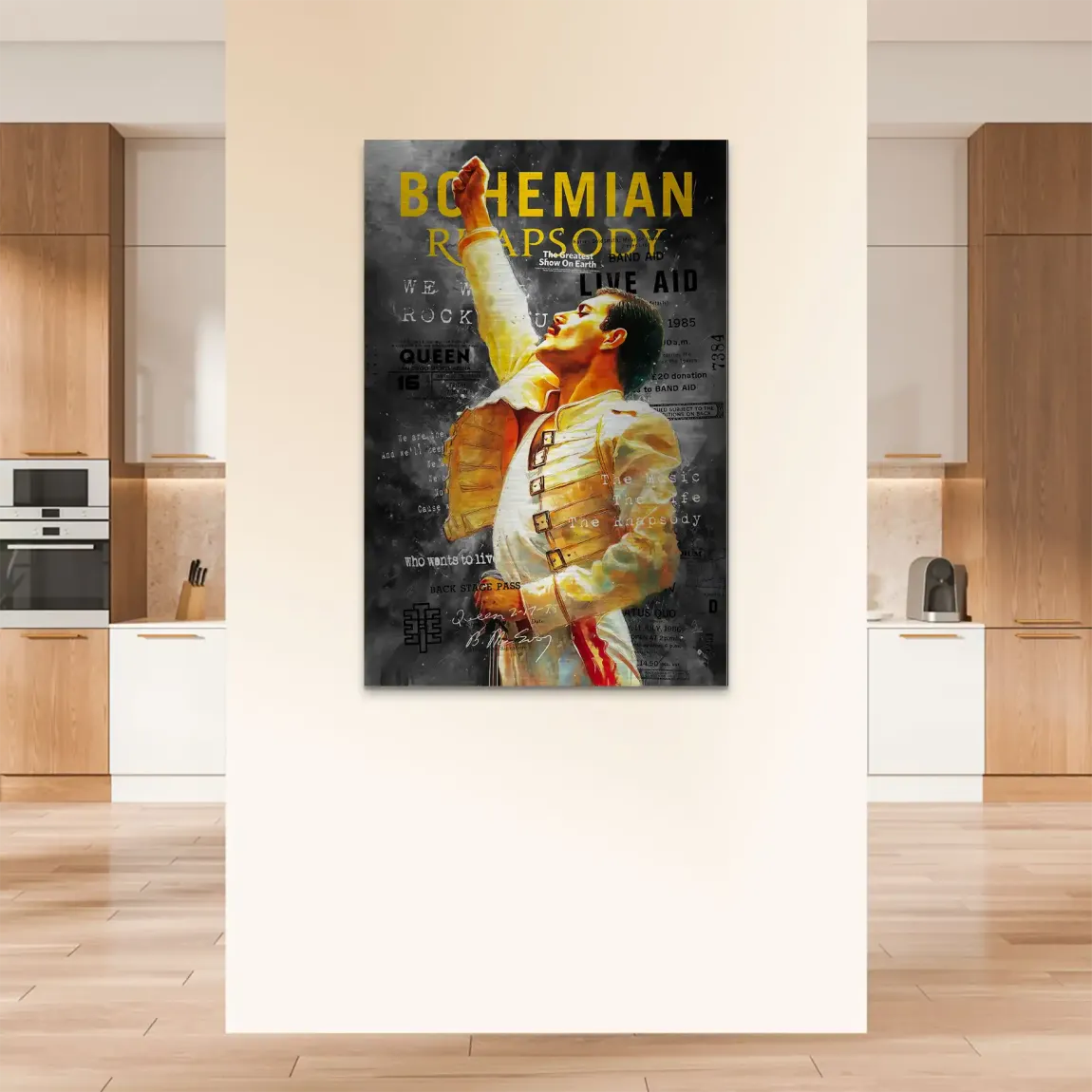 Freddie Mercury Bohemian Alu Dibond Bild gebürstet