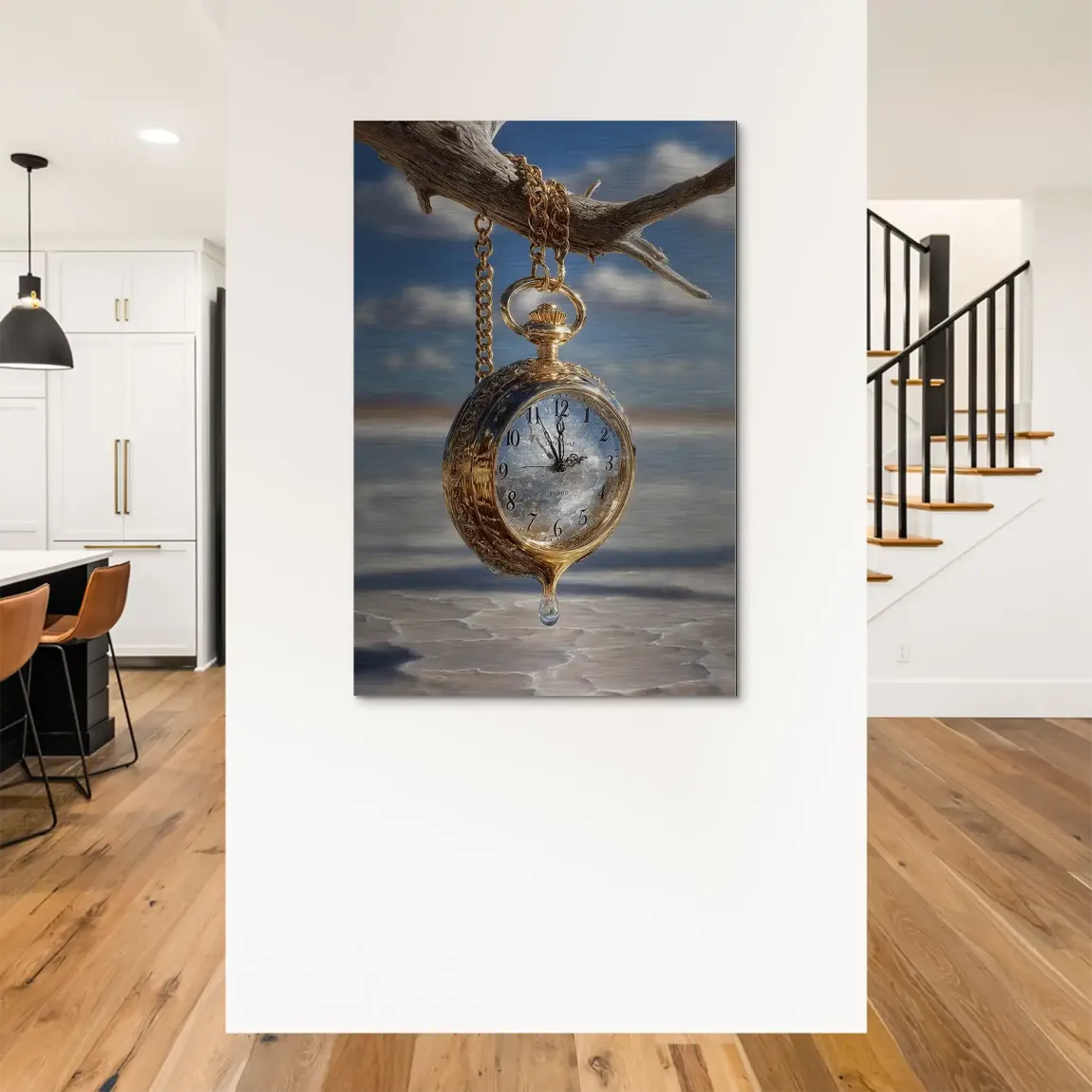 Dali Time Alu Dibond Bild gebürstet