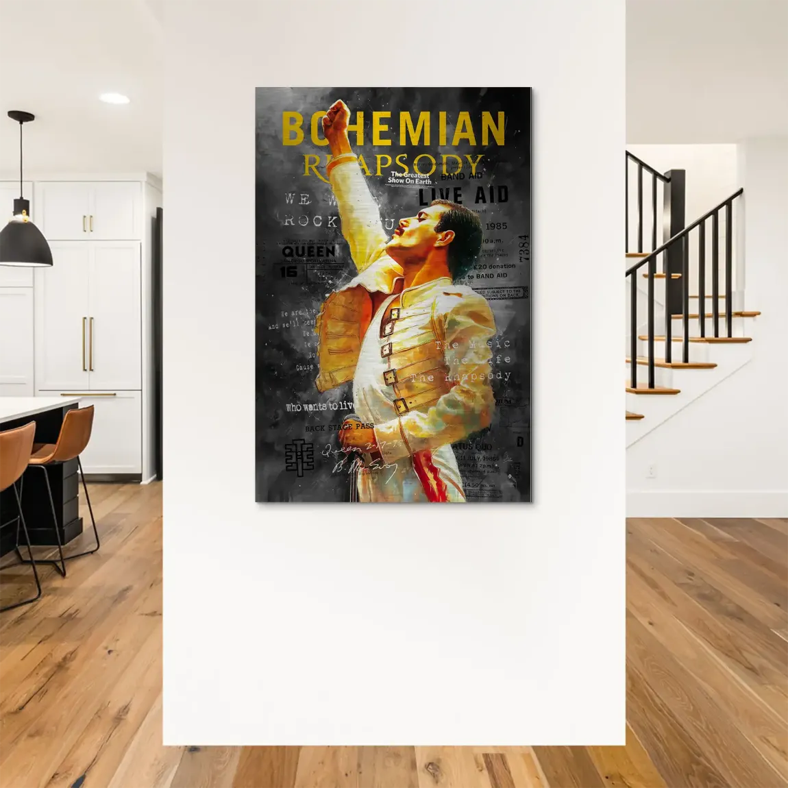 Freddie Mercury Bohemian Alu Dibond Bild gebürstet