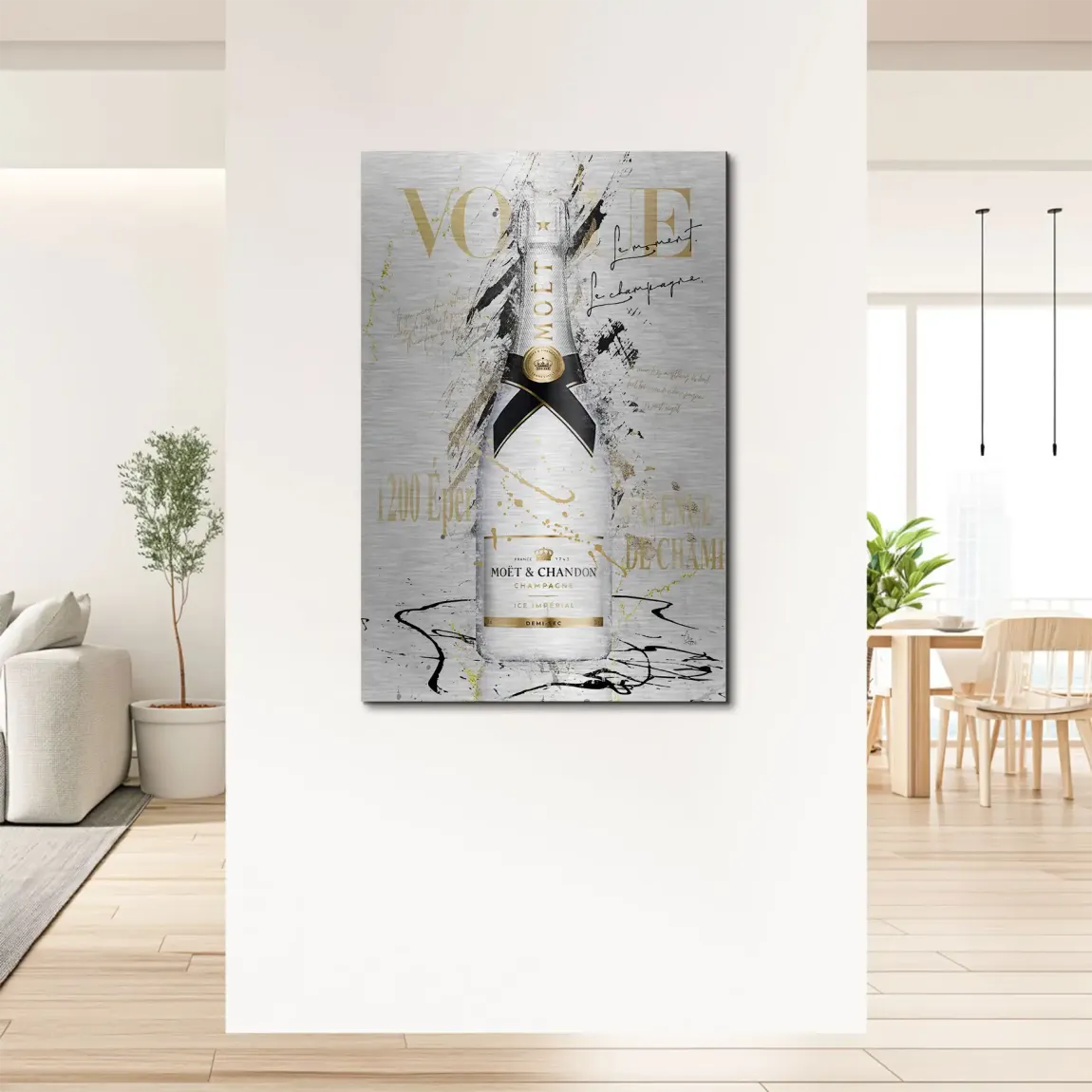 Champagner Art Aluminiumbild gebürstet