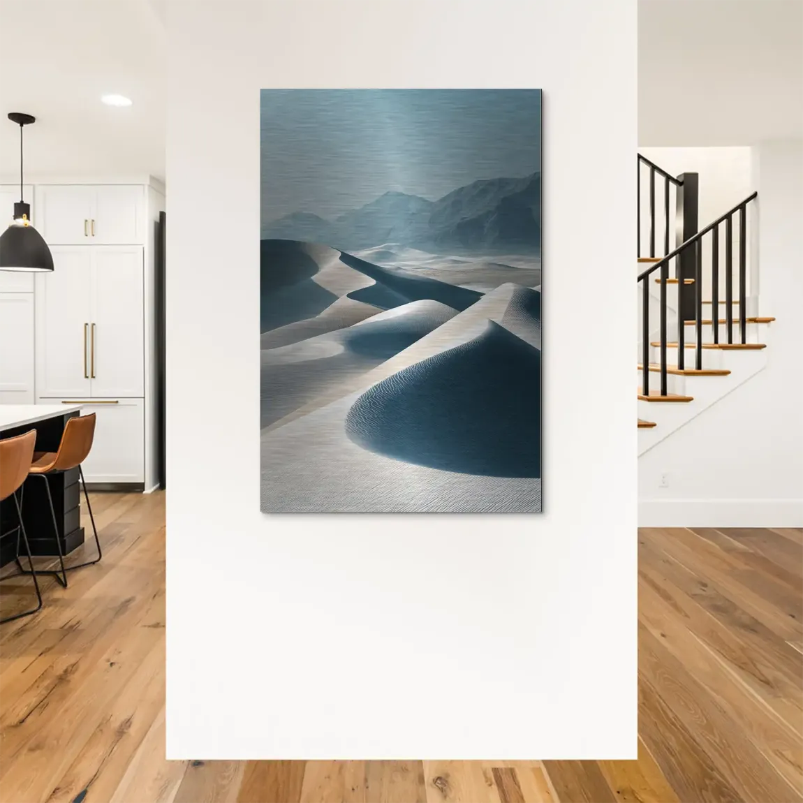 Zeit aus Sand Alu Dibond Bild gebürstet