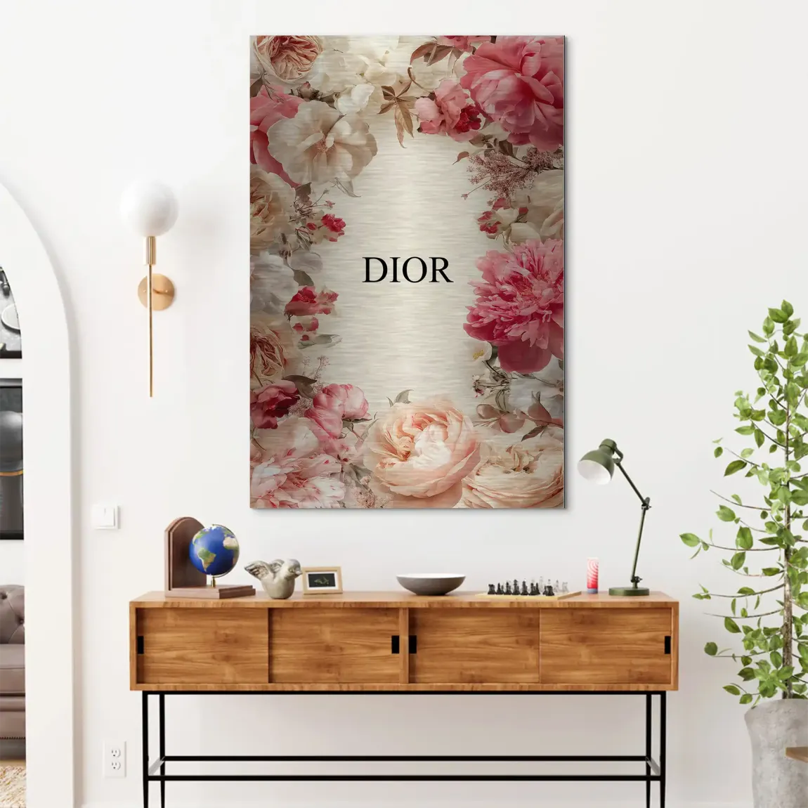Floral Couture Alu Dibond Bild gebürstet - INGALERIE | Dein Onlineshop für moderne Wandbilder