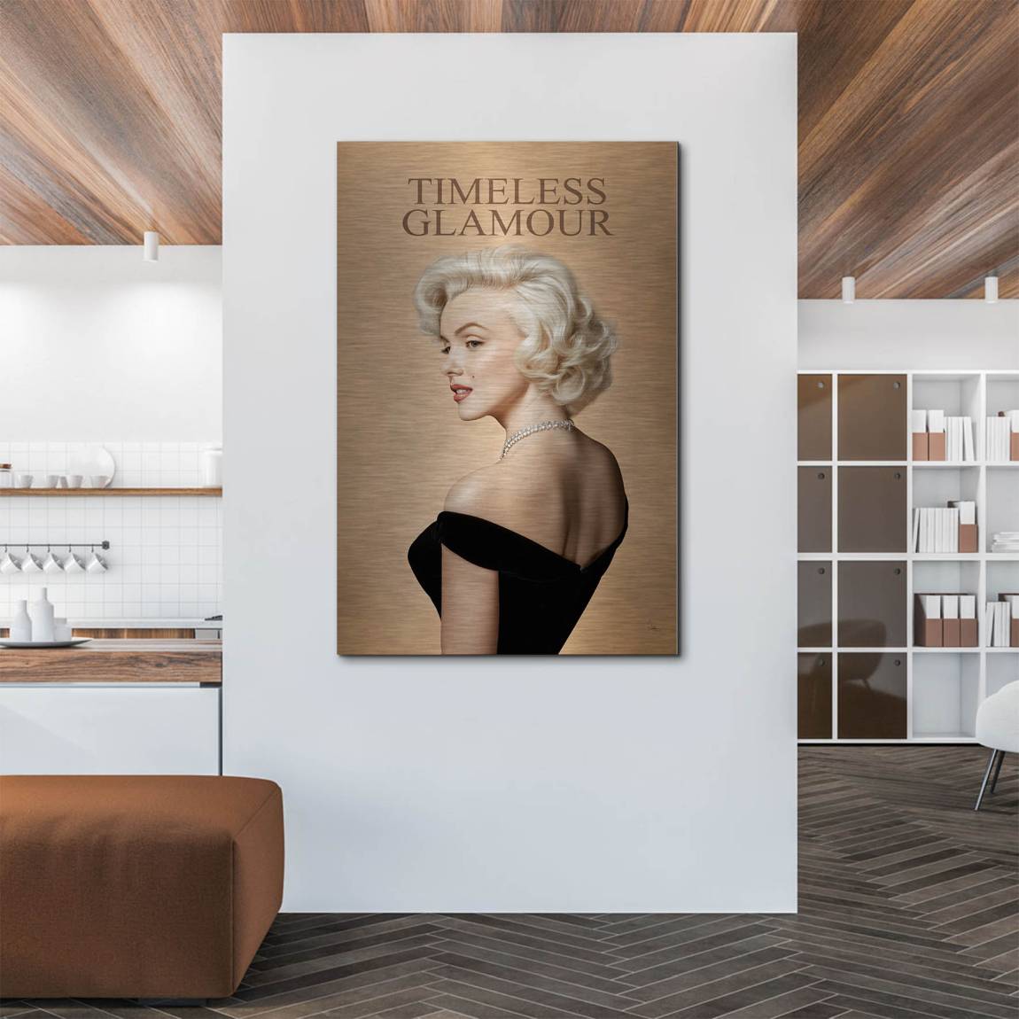 Marilyn Monroe Zeitlos Aluminiumbild gebürstet
