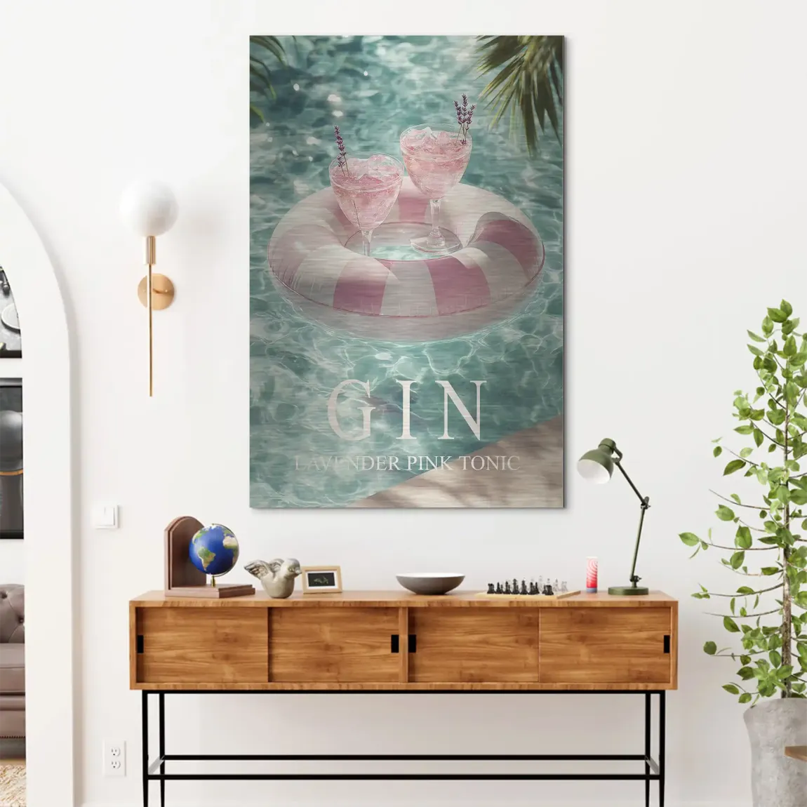 Gin Lavender Dream Alu Dibond Bild gebürstet