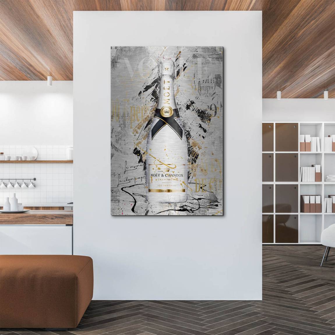 Champagner Prestige Aluminiumbild gebürstet