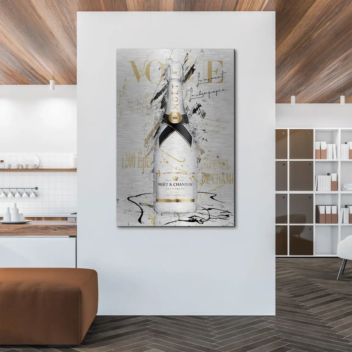 Champagner Art Aluminiumbild gebürstet