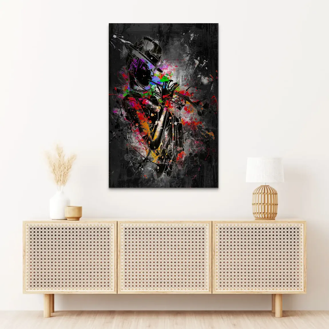 Color Jazz Trompete Alu Dibond Bild gebürstet