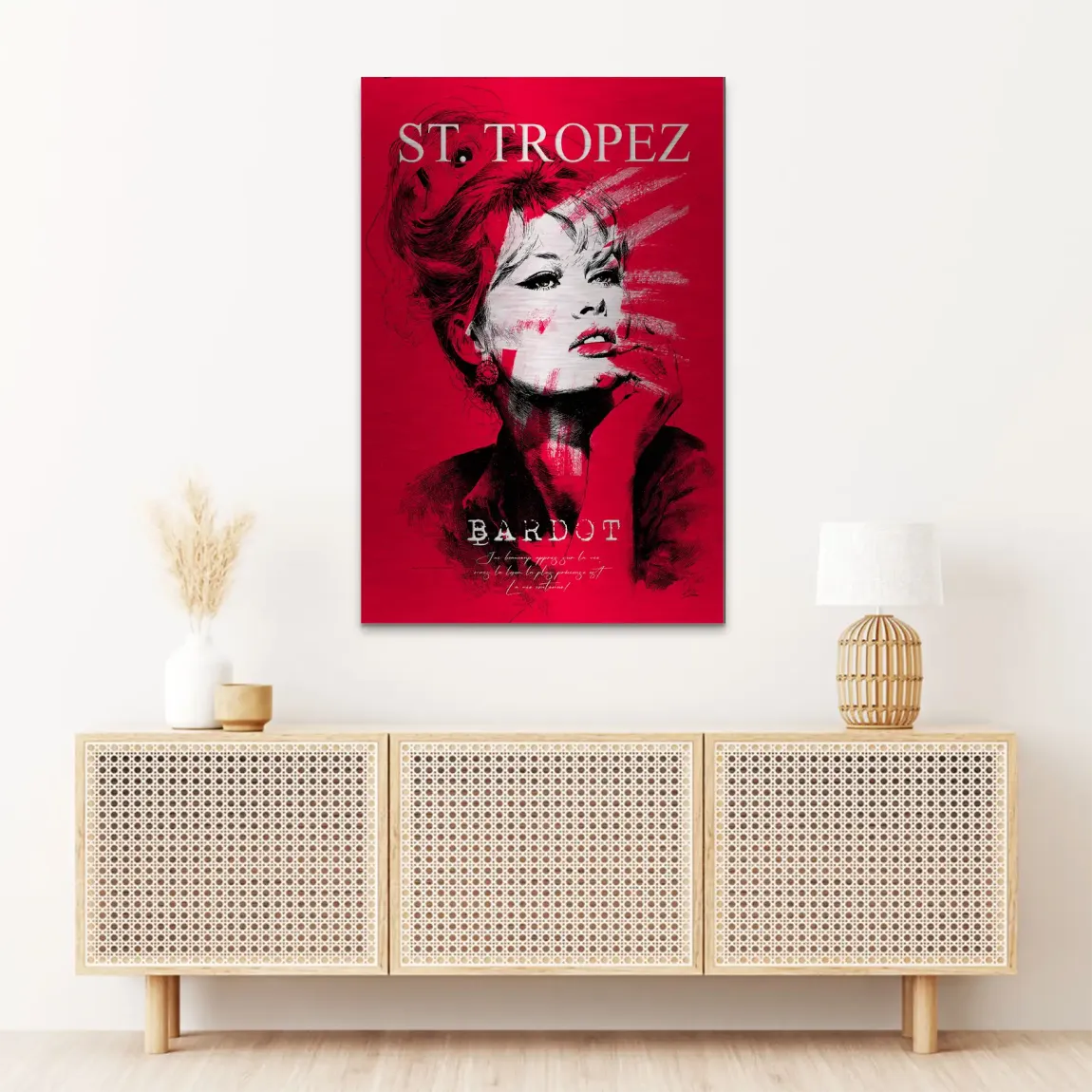 Bardot St Tropez Alu Dibond Bild gebürstet