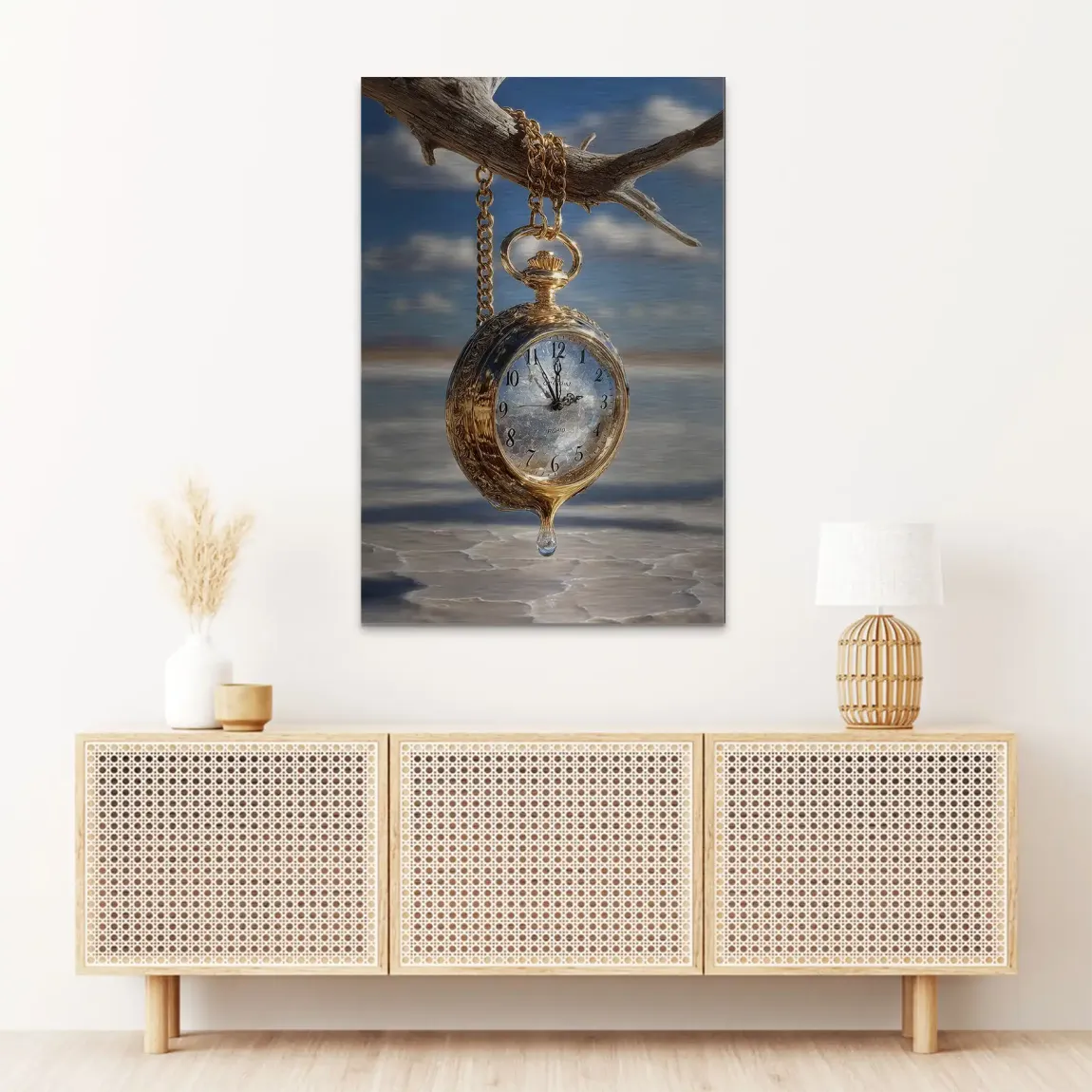 Dali Time Alu Dibond Bild gebürstet