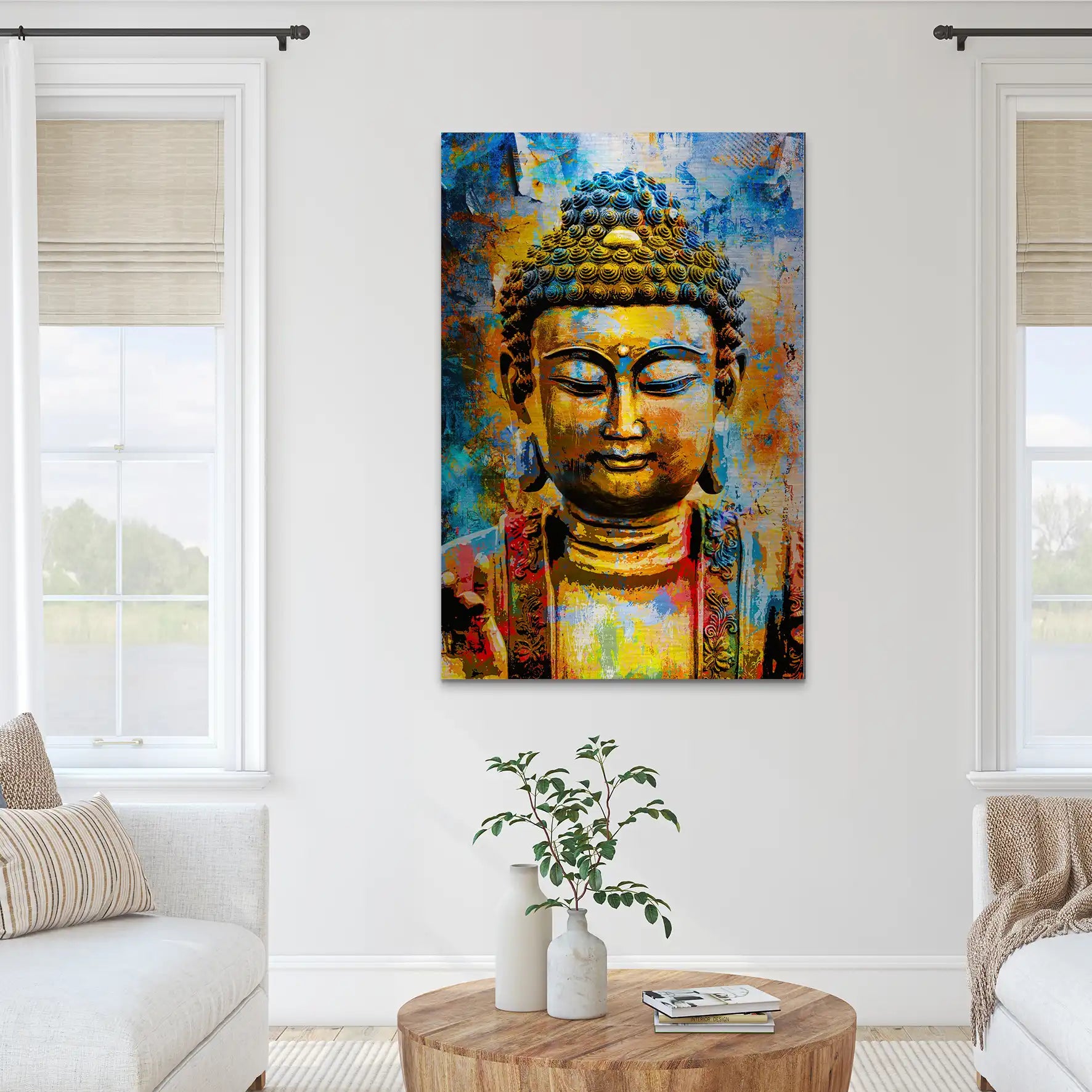 Buddha Color Style AluDibond Gebürstet INGALERIE