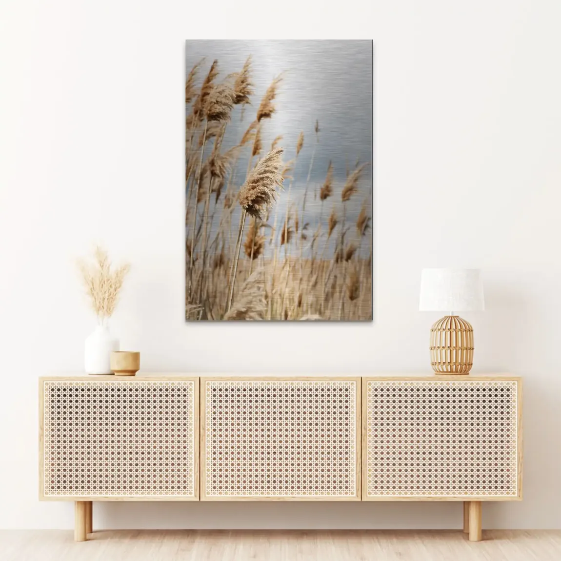 Whispering Reeds Alu Dibond Bild gebürstet