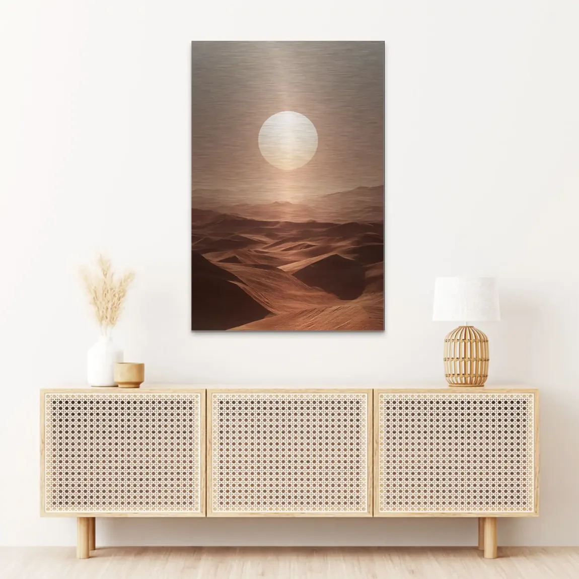 Goldene Wüste Alu Dibond Bild gebürstet