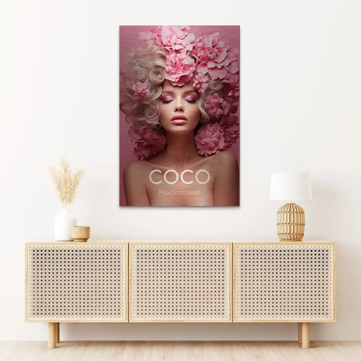 Coco Pink Elegance Alu Dibond Bild gebürstet