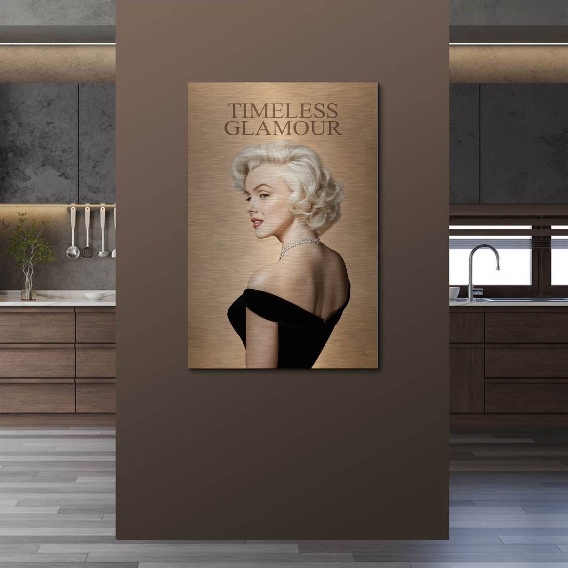 Marilyn Monroe Zeitlos Aluminiumbild gebürstet